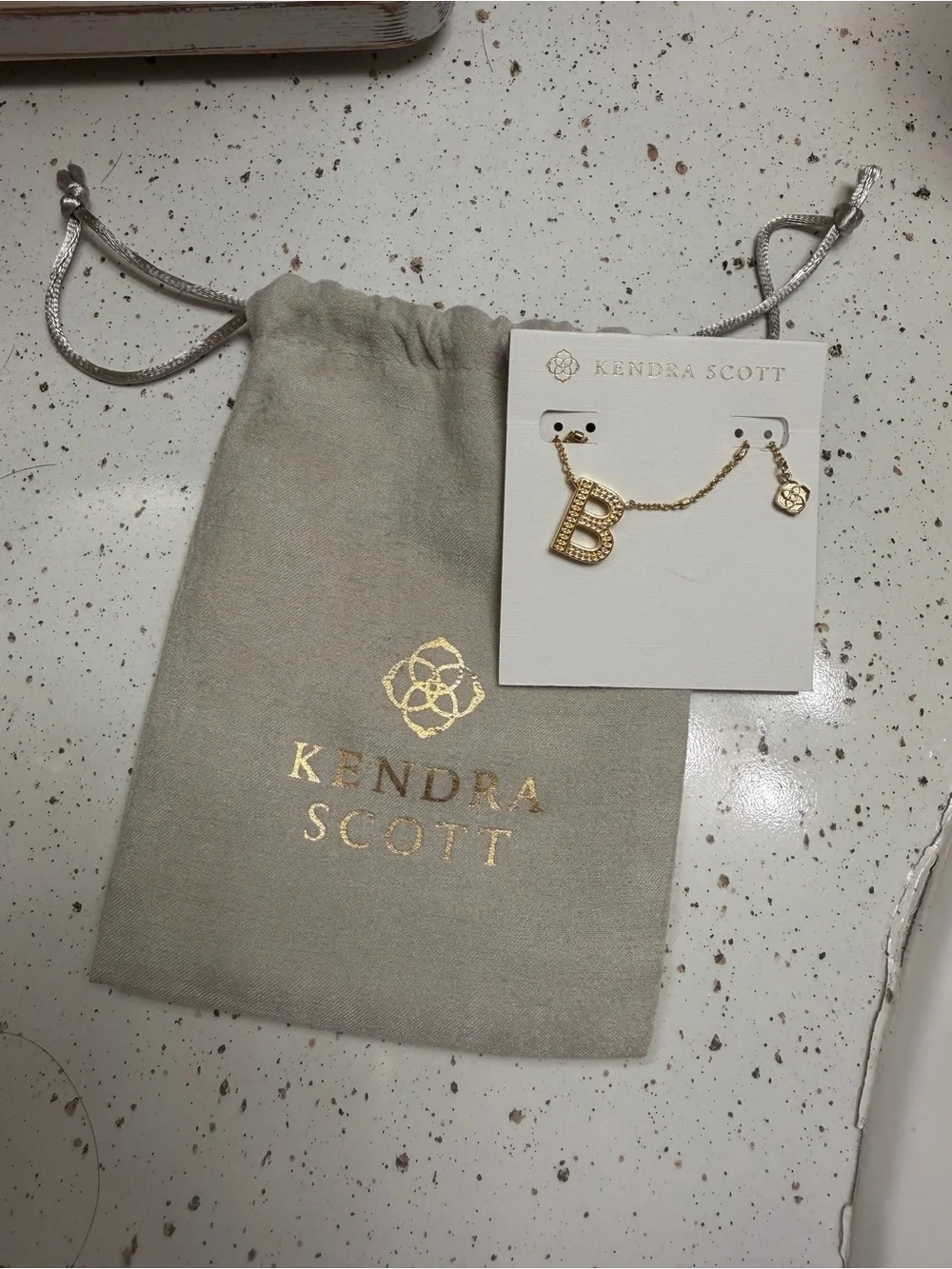 Kendra Scott Gold Initial B Pendant Necklace